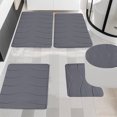 thumbnail image 1 of 5-Piece Foam Bath Mat Set | Ultra Soft & Absorbent Bathroom Rugs | Non-Slip Toilet Mats | Machine Washable & Quick Dry | Multiple Sizes for Bath & Shower, 1 of 8