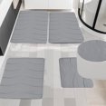 thumbnail image 1 of 5-Piece Foam Bath Mat Set | Ultra Soft & Absorbent Bathroom Rugs | Non-Slip Toilet Mats | Machine Washable & Quick Dry | Multiple Sizes for Bath & Shower, 1 of 8