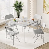 5-Piece Folding Card Table and Chair Set, 33.6