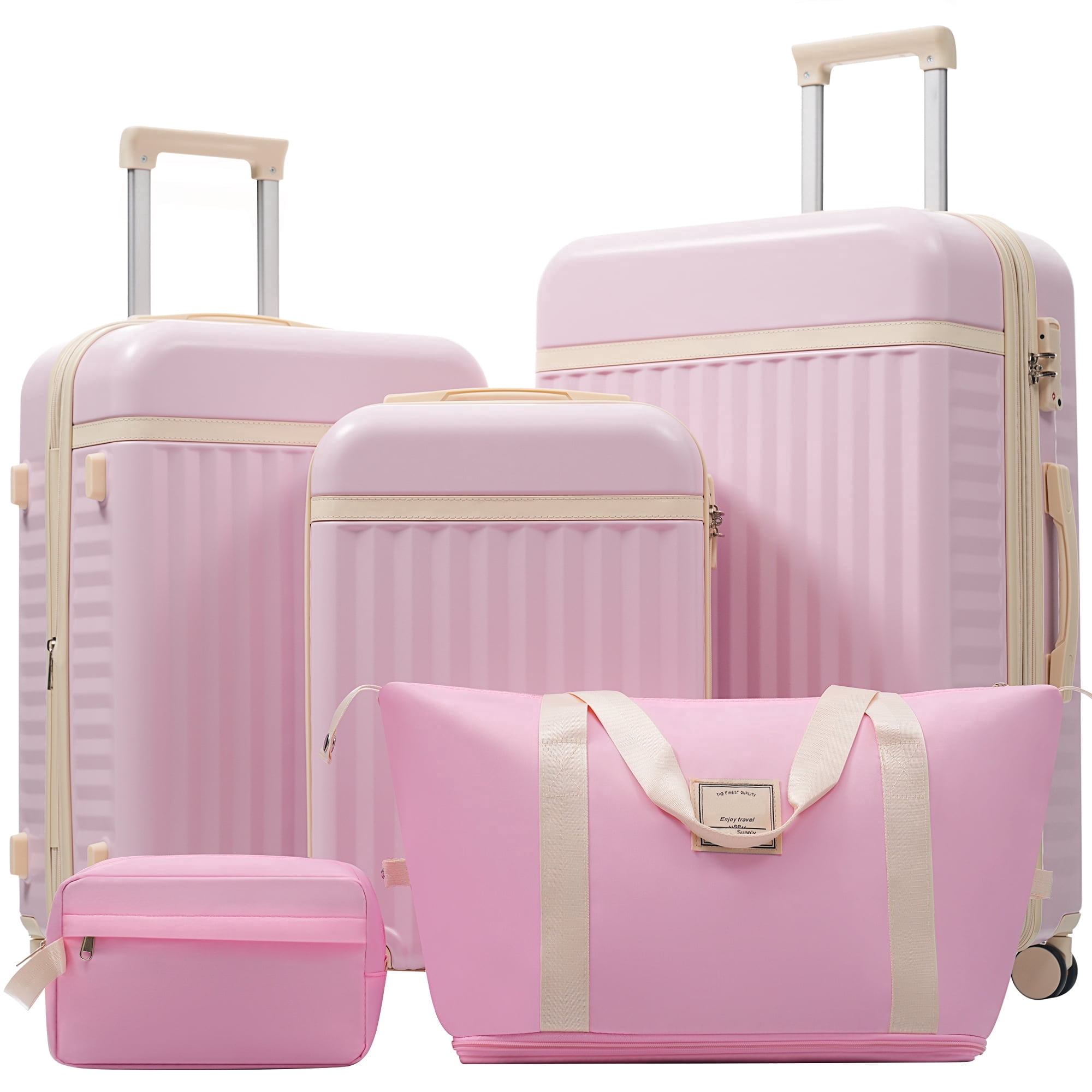 5-Piece Hardside Luggage Set with Expandable Suitcases, Spinner Wheels & TSA Lock