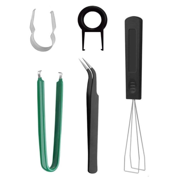 5 Piece Keyboard Maintenance Kit Keycap Puller, Switches Extractor, and Tweezers for Mechanical Keyboards Cleaning Kit