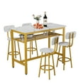 thumbnail image 1 of 5-Piece Kitchen Counter Height Table Set, Bar Table with 4 Chairs, 1 of 8