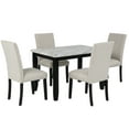 thumbnail image 1 of Rhomtree 5 Piece Modern Rubberwood Dining Table Set, Beige, 1 of 7