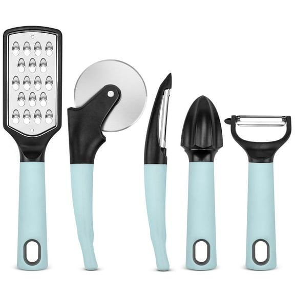 5 Piece Kitchen Tool Set With Peeler In Stylish Design For Cooking Efficiency