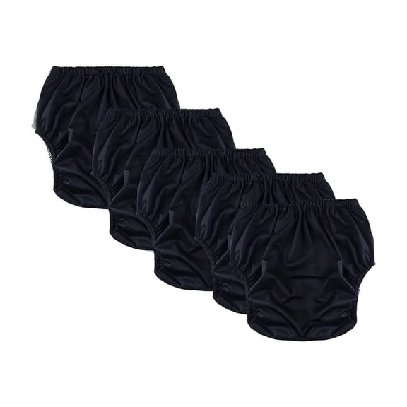 5 Piece Leakproof Adult Diaper Cover Water Resistant Pants Incontinences Underwear Briefs Reusable Pull On Underpants