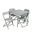 thumbnail image 1 of 5 Piece Light Gray Resin Folding Table and Chair set, 1 of 4