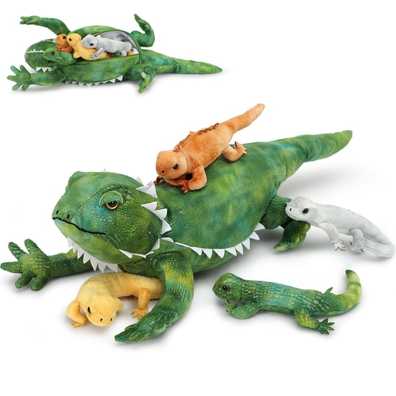 5-Piece Lizard Stuffed Animal 26.38 Inch Lifelike Lizard Plush Toy
