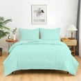 thumbnail image 1 of 5 Piece Luxury Thicker Pattern Comforter Set, 800 TC, 100% Egyptian Cotton, Twin/Twin XL Size Aqua Blue Solid Color, 1 of 6