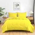thumbnail image 1 of 5 Piece Luxury Thicker Pattern Comforter Set, 800 TC, 100% Egyptian Cotton, Twin/Twin XL Size Yellow Solid Color, 1 of 6