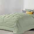 thumbnail image 1 of 5 Piece Luxury U Shape Pattern Comforter By D.N.G. BEDDINGS Set Premium Super Soft, 1000 Thread Count 100% Egyptian Cotton Full/Queen Size Light Sage Color, 1 of 9