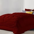 thumbnail image 1 of 5 Piece Luxury U Shape Pattern Comforter By D.N.G. BEDDINGS Set Premium Super Soft, 1000 Thread Count 100% Egyptian Cotton Super King Size Burgundy Color, 1 of 9