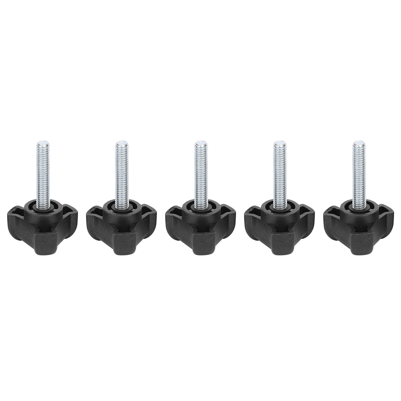 5-Piece M6-30mm Triangle Head Thumb Screw Hand Grip Clamping Nuts Knob ...