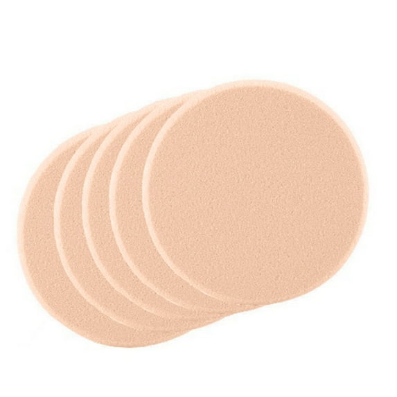 5-Piece Makeup Foundation Sponge Set for Liquid Powder Application with Smooth Round Blending Puffs