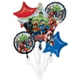 thumbnail image 1 of 5 Piece Marvel Avengers Powers Unite Balloon Bouquet Mylar Foil Party Supplies, 1 of 6