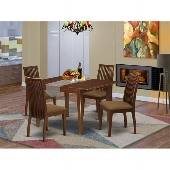 5 Piece Milan Dining Set - Mahogany