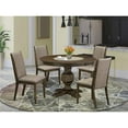 thumbnail image 1 of 5 Piece Modern Dining Set - Distressed Jacobean & Dark Khaki, 1 of 1