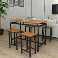 thumbnail image 1 of 5-Piece Modern Industrial Style Dining Table Set, 1 of 2