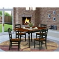 thumbnail image 1 of 5 Piece Monza Dining Room Table Set - Black & Cherry, 1 of 1