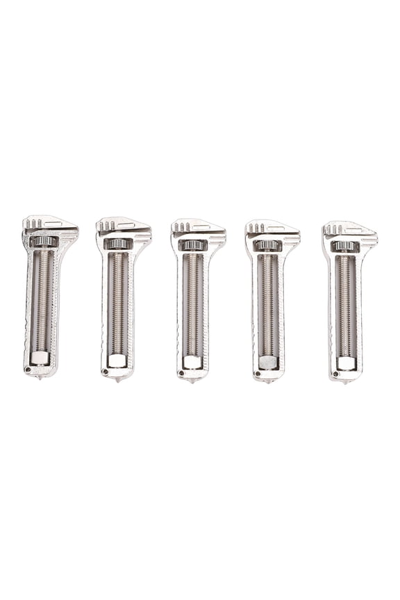 5-Piece Multi-Tool Wrench Pocket Size Bottle Opener Keychain Small Adjustable Spanner Multi-Functional Tool for Camping Hiking Exploration and Outdoors (2.36 x 0.79 in / 6 x 2 cm)