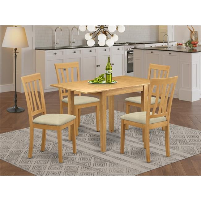 5 Piece Norden Dining Room Table Set - Oak - Walmart.com
