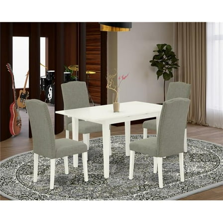 5 Piece Norfolk Kitchen Table Set - Linen White