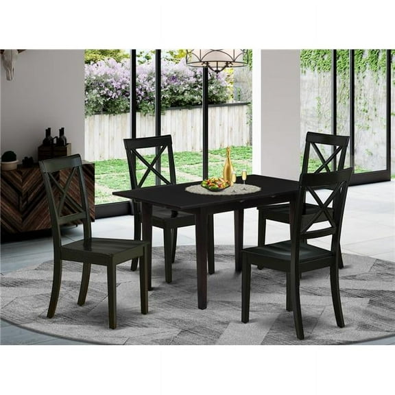 5 Piece Norfolk Modern Dinette Set - Black