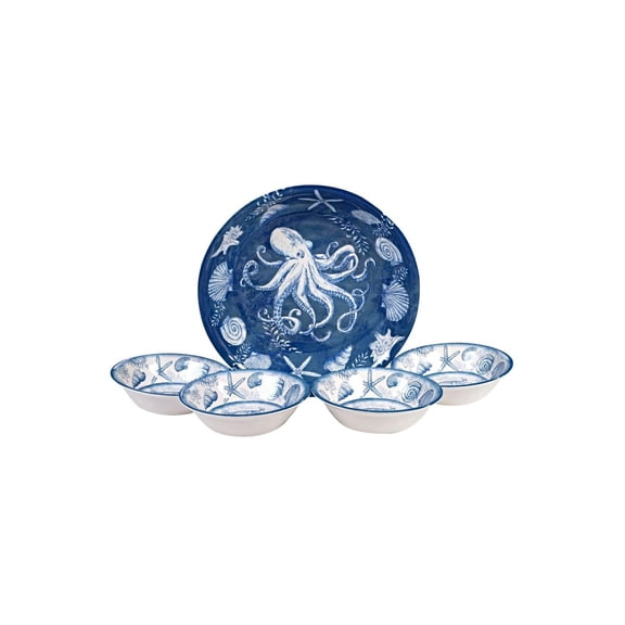 5-Piece Oceanic Melamine Salad Set