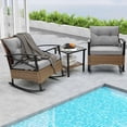 thumbnail image 1 of Enyopro 3-Piece Patio Furniture Set, Outdoor Wicker Conversation Set with Coffee Table, All-Weather Rattan Chairs & Cushions, Modern Patio Seating for Garden, Balcony, or Backyard, Gray, 1 of 7