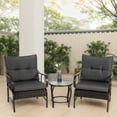 thumbnail image 1 of Enyopro 3-Piece Patio Furniture Set, Outdoor Wicker Conversation Set with Coffee Table, All-Weather Rattan Chairs & Cushions, Modern Patio Seating for Garden, Balcony, or Backyard, Gray, 1 of 7