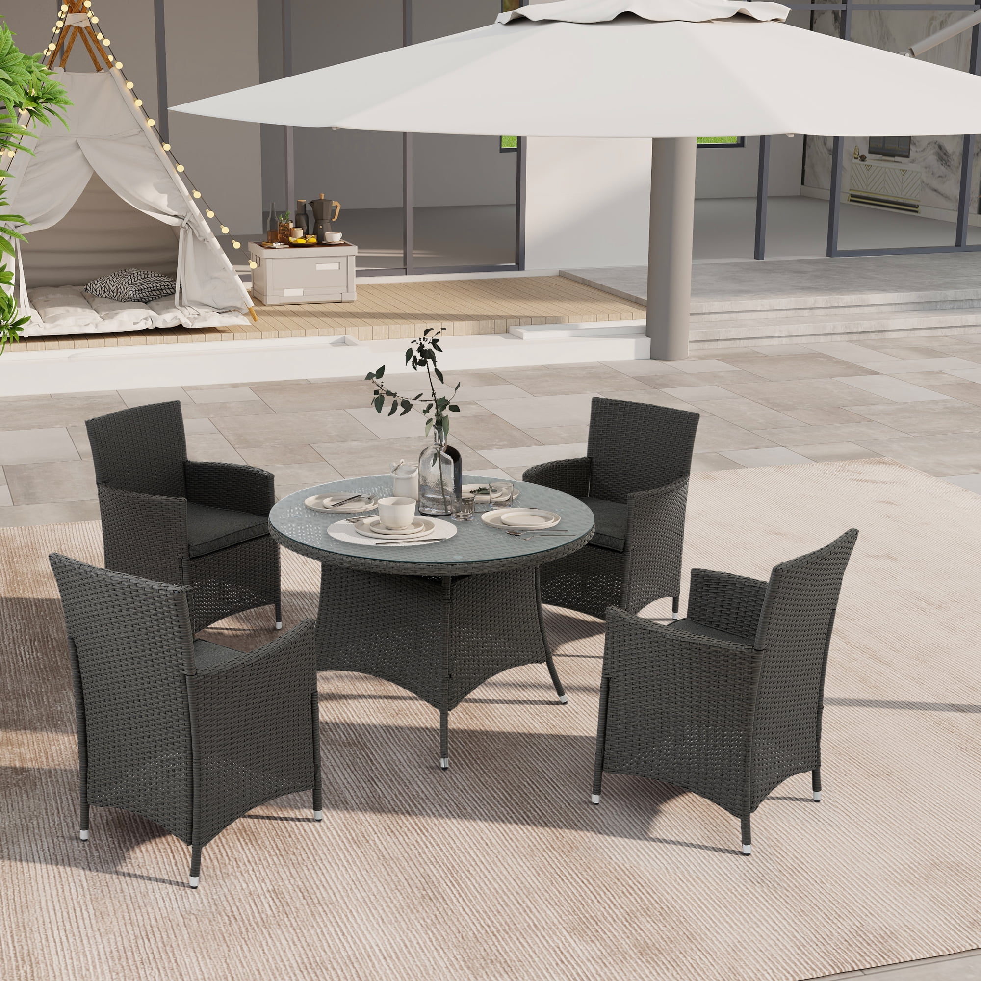 Outdoor dining table all weather sale