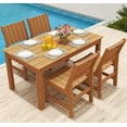 thumbnail image 1 of Wingyz Outdoor Dining Table Set for 4, Patio Table with Umbrella Hole and Side Chairs Furniture Set, 1 of 7