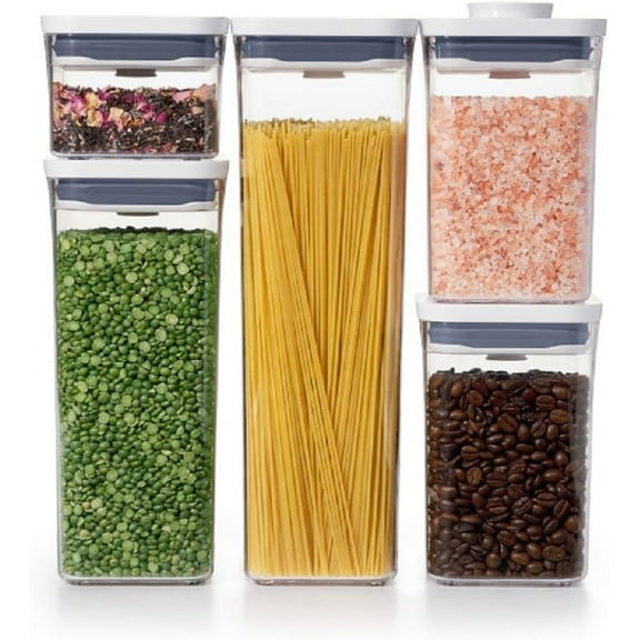 5-Piece POP Container Set is airtight, stackable, space-efficient and now dishwasher safe