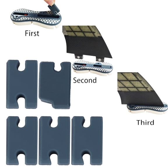 5-Piece PVC Fin Compatibility Kit For Surfboard FCS2 Fin Tab Infill Accessories