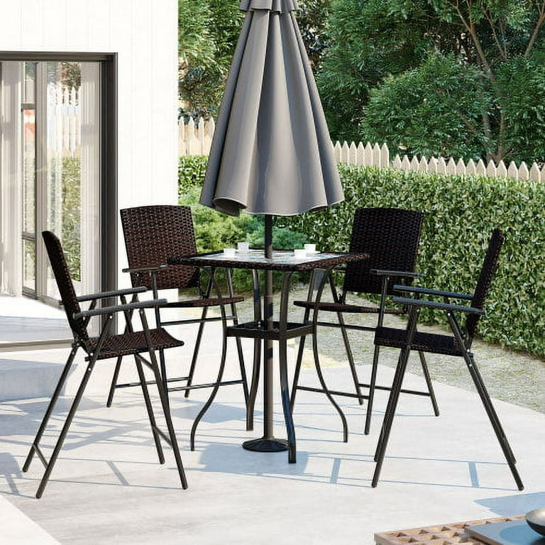 Foldable rattan 2024 garden furniture