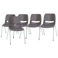 thumbnail image 1 of 5 Piece Plastic Chairs, Stackable, Curved Design Seat and Back, 1 of 4