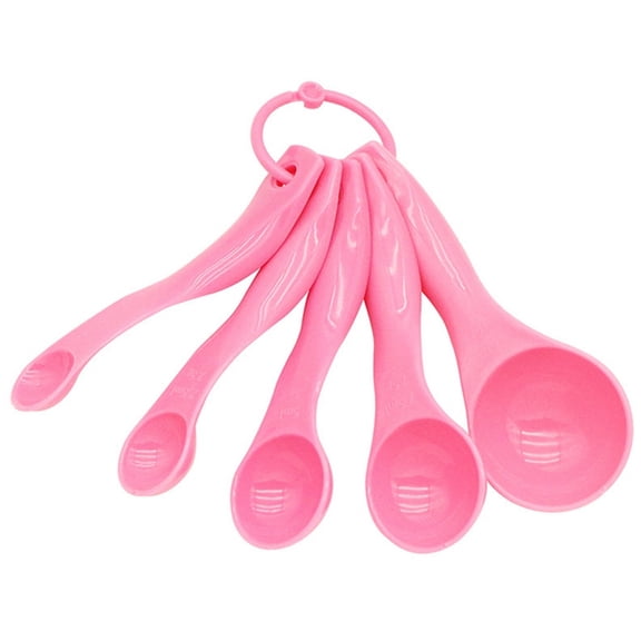 5 Piece Plastic Measuring Spoons, Versatile Tablespoons for Dry and Liquid Ingredients