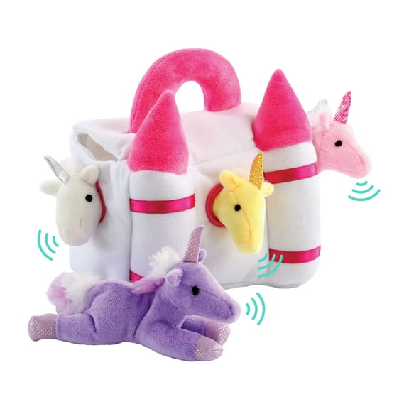 5 Piece Plush Unicorn Play Castle With Mystical Magical Sounds