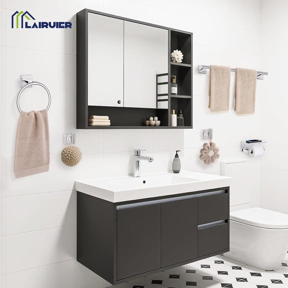 5-Piece Polish Chrome Bathroom Hardware Set