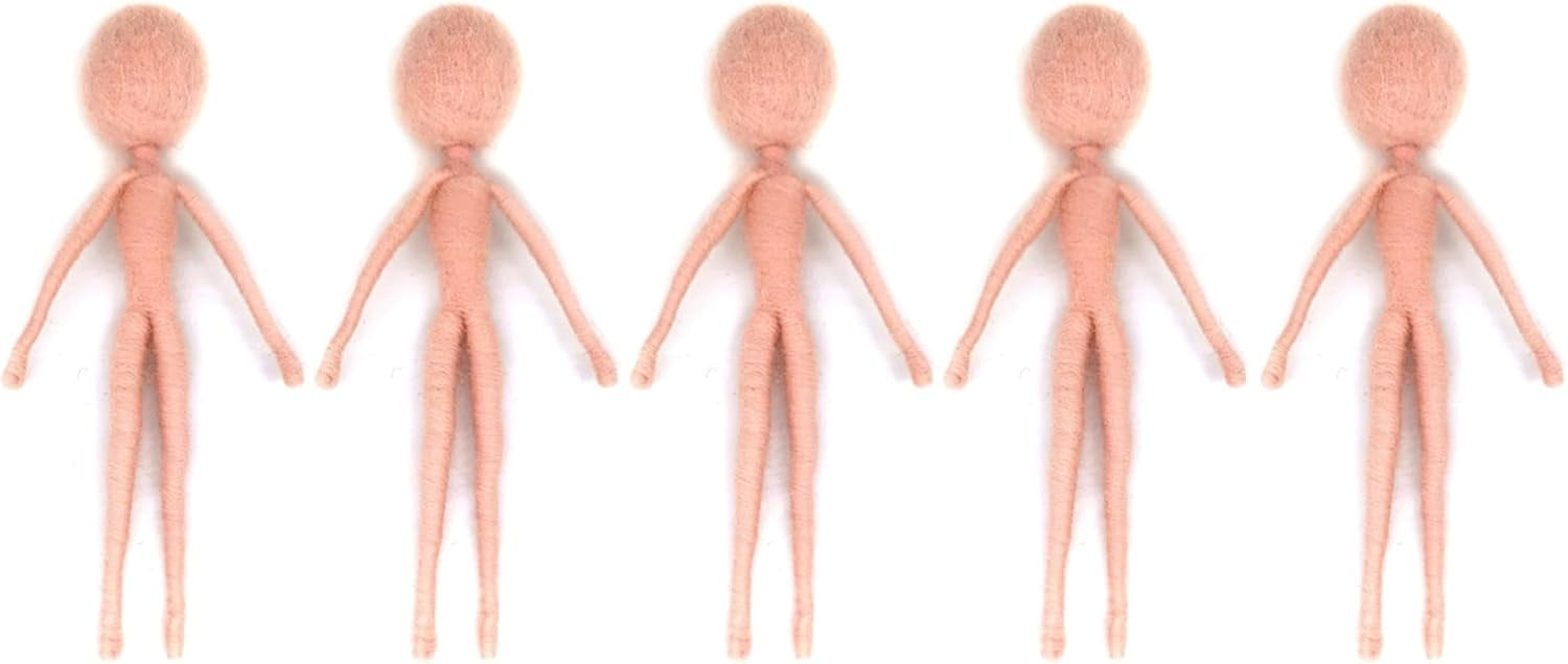 Pre-made 15cm Felt Body Frames For Needle Felting - Make Fairies, Gnomes, Aliens Easier, Felting Supplies