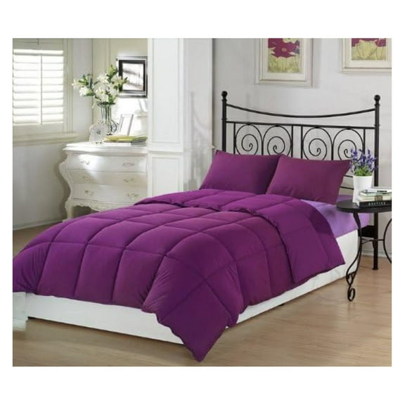 5 Piece Purple & Lavender Extra Long Bedding Set by Union