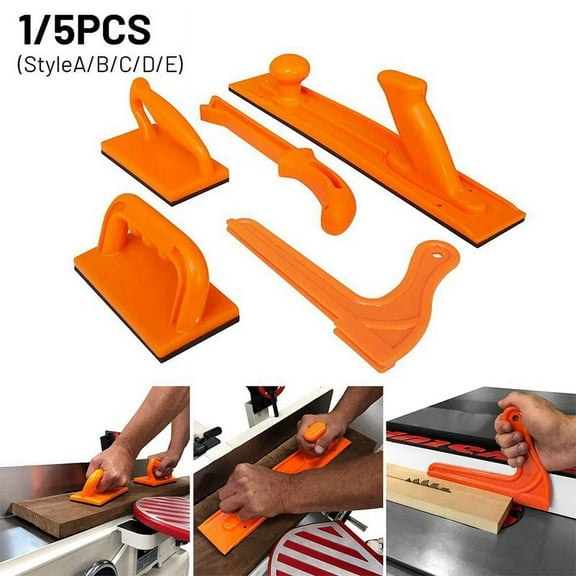 5-Piece Push Handle Orange Woodworking Planer is Suitable for Router, Joiner and Table Saw Woodworking Tools.
