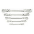 5 Piece Ratcheting Flex Flare Nut Wrench Set SAE