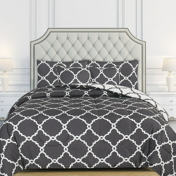 5 Piece Reversible Comforter Set Ultra Soft Duvet Insert Microfiber Comforters