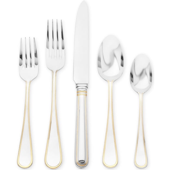 5 - Piece Ricci Ascot Gold Flatware Place Setting
