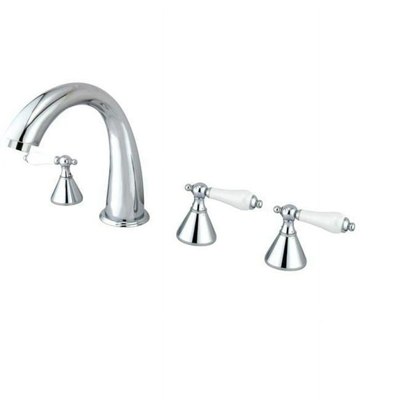 5 Piece Roman Tub Filler with Hand Shower & Metal Lever Handle Chrome