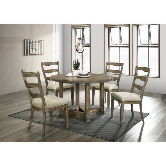 5 - Piece Round Dining Set / High Weight Capacity for Comfort