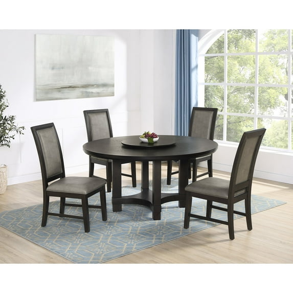 5-Piece Round Table Dining Set | Great for Family Dinners | Wood Table ...