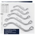 thumbnail image 1 of 5 Piece S Type Double Head Tooth Wrench Set U Shape C Shape Bent Handle Two Way, 1 of 7
