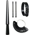 thumbnail image 1 of 5-Piece Set US Meidu Ring Measuring Set Black Meidu Ring Meidu Ruler PU Bracelet Ring Jewelry Measuring Tool Jewelry Tools Kit for Jewelry Making, 1 of 5