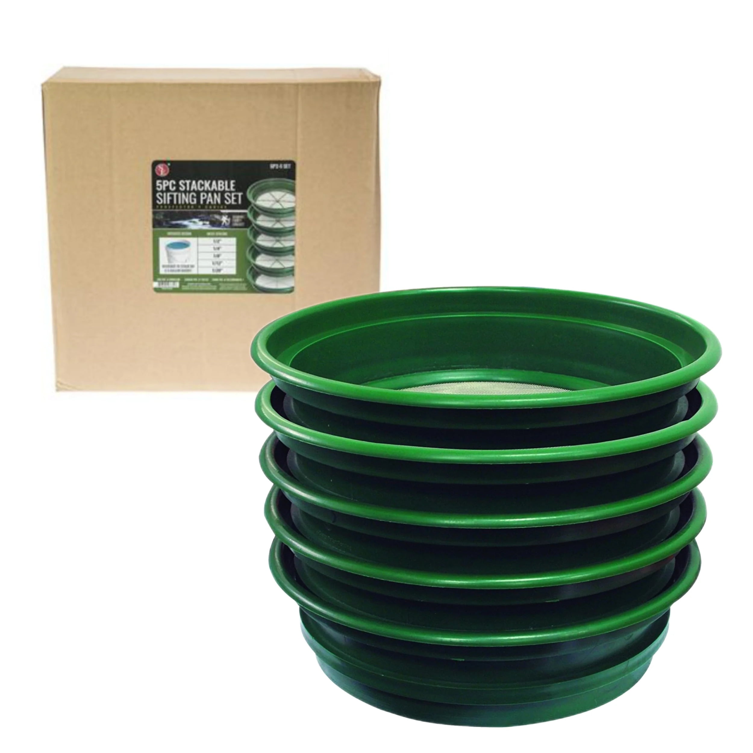 5 Piece Sifting Pan Set | Classifier Screen Set in Box - Walmart.com